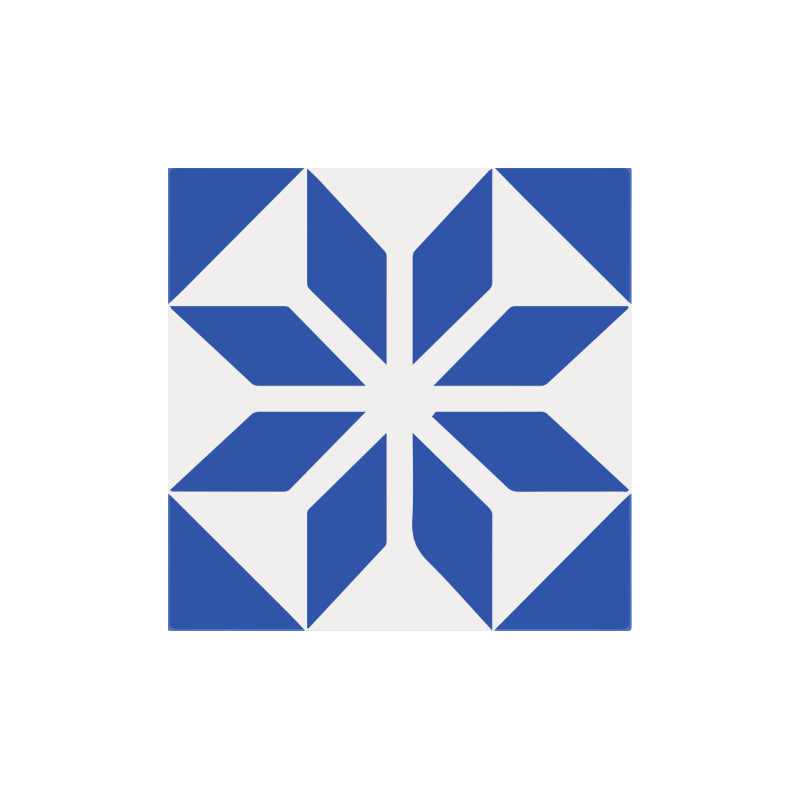 Carreau de ciment - motif M0394 - 20cm x 20cm x 17mm +/- 1mm