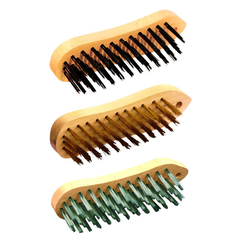 Brosse métallique en acier trempé 5 rangs