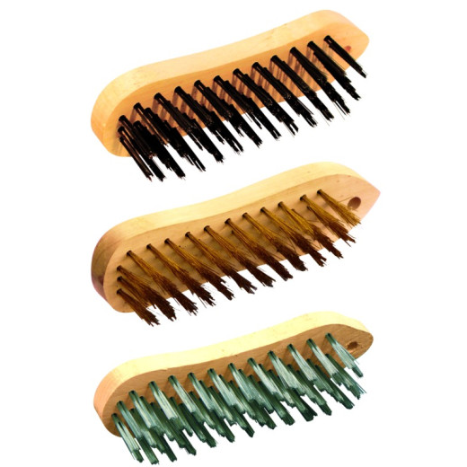 Brosse métallique en acier trempé 5 rangs