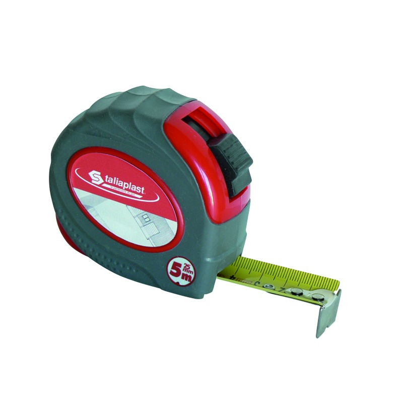 Mètre 5 m boitier rouge 25mm