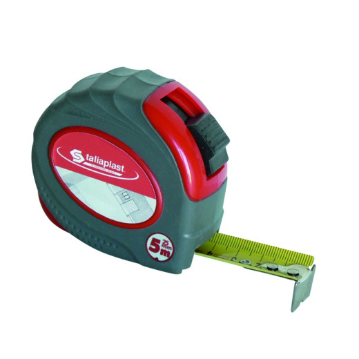 Mètre 5 m boitier rouge 25mm