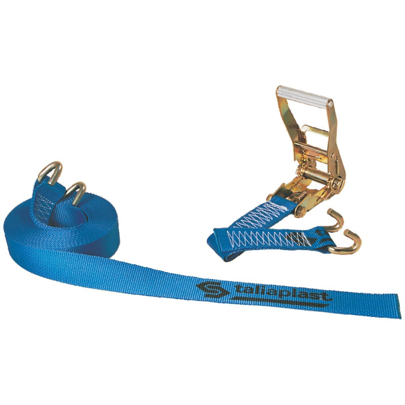 Sangle d'arrimage à cliquet bleue 9m x 50mm