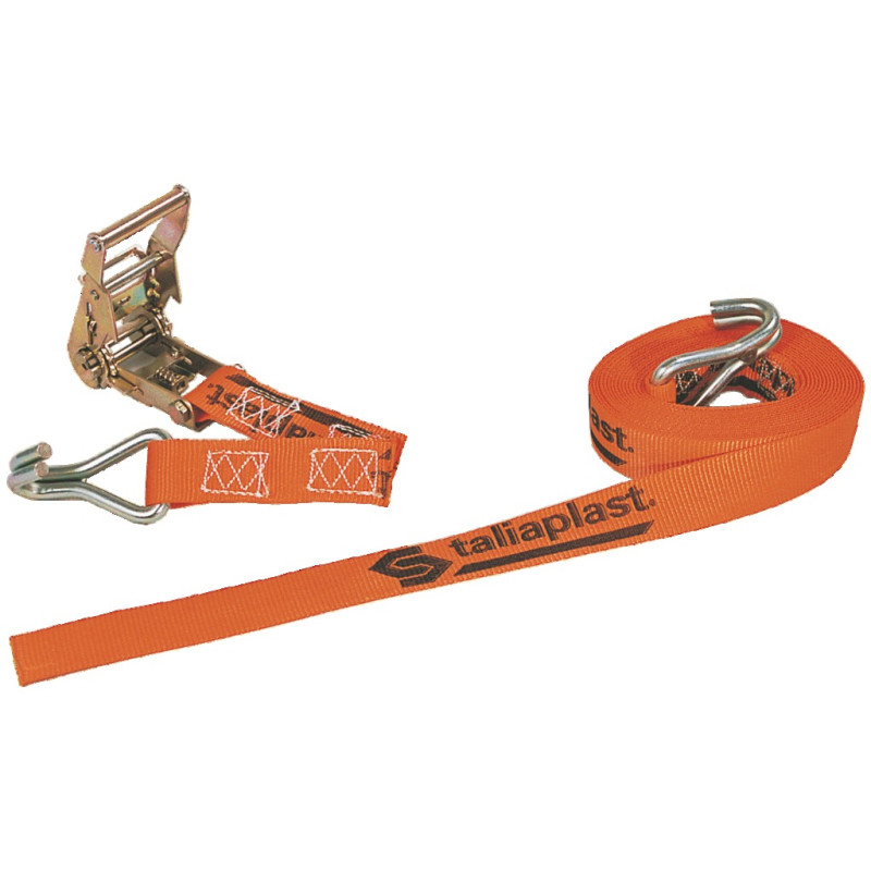 Sangle d'arrimage à cliquet orange 6m x 35mm