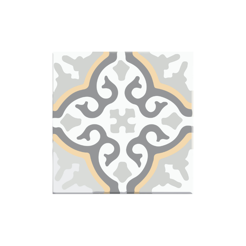 Carreau de ciment - motif M0085 - 20cm x 20cm x 17mm +/- 1mm