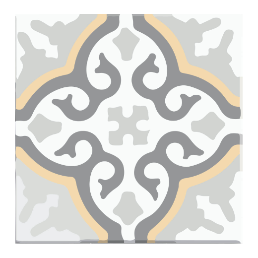 Carreau de ciment - motif M0085 - 20cm x 20cm x 17mm +/- 1mm
